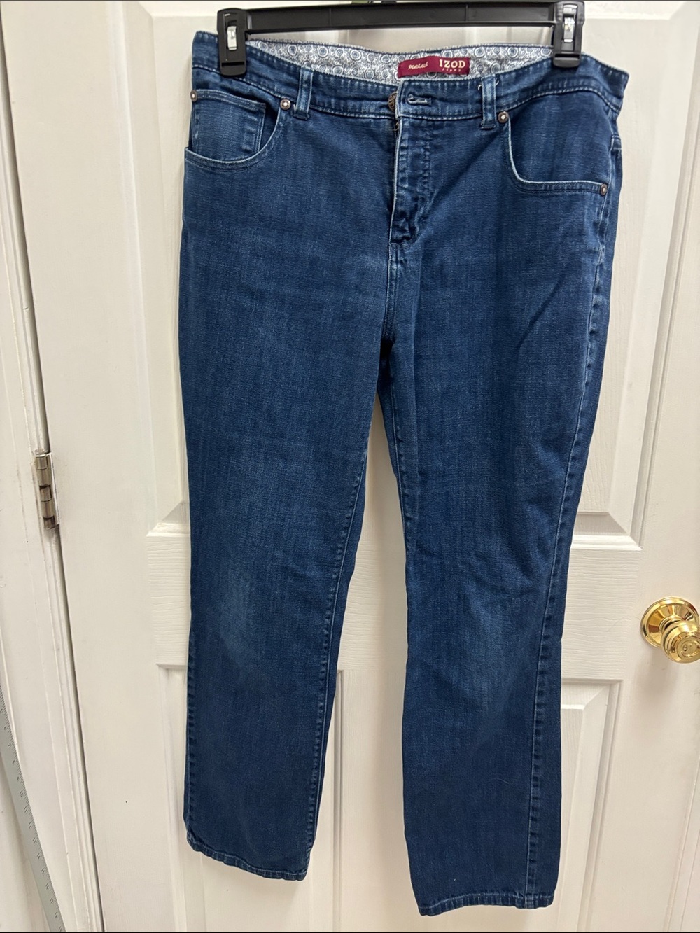 Izod Straight Leg Mid-Blue Women's Jeans